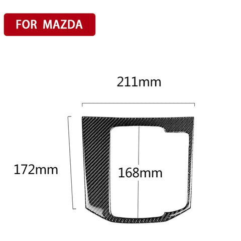 Adhésif décoratif pour panneau intégré en fibre de carbone pour voiture pour Mazda CX-5 2017-2018, guide vers l'avant, panneau d'engrenage, conduite à droite