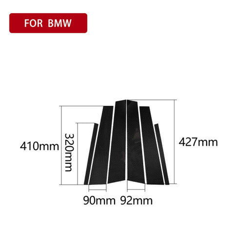 Adesivo Decorativo in Fibra di Carbonio per Montante B BMW Serie 3
