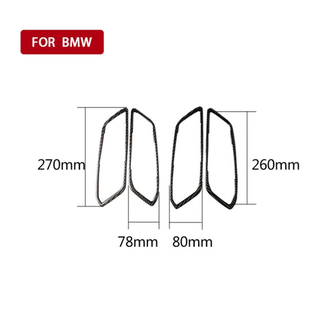 Adhésif décoratif pour main de porte en fibre de carbone 4 en 1 pour BMW Serie 3 G20/G28/325Li/330d/335 2019-2020, guide de sortie et de direction universel, poignée de porte