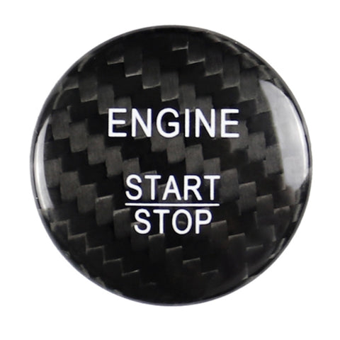 Autocollant décoratif avec pulsation d'avance avec un clic en teinte unitaire en fibre de carbone pour voiture pour Mercedes-Benz avec guide pour le sinistre et l'universel, bouton de démarrage en un clic de couleur unie