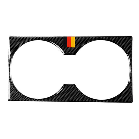 Adesivo decorativo B per portabicchieri in colore tedesco in fibra di carbonio per auto per Mercedes-Benz GLE 2015-2017/GLS 2016-2018/ML 2012-2015/GL 2013-2015, guida a destra e a sinistra universale, German Color Water Cup Holder Panel B
