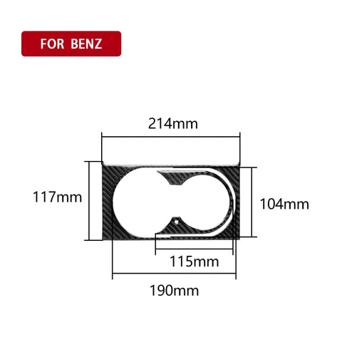 Panneaux portables pour l'eau en teinte unitaire en fibre de carbone pour voiture, adhésif décoratif pour Mercedes-Benz GLE 2015-2017/GLS 2016-2018/ML 2012-2015/GL 2013-2015, guide à gauche, panneau porte-gobelet d'eau de couleur unie A