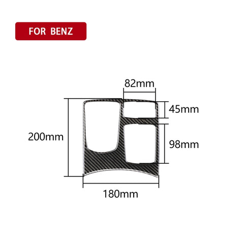 Pannello multimediale per box bracciolo di controllo centrale in tinta unita in fibra di carbonio per auto, adesivo decorativo B per Mercedes-Benz GLE 2015-2018/GLS 2016-2018/Classe M 2012-2015, guida a sinistra