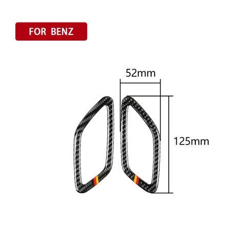 Adhésif décoratif pour support d'air pour croûte de couleur tedesco en fibre de carbone pour voiture pour Mercedes-Benz Classe A 2013-2018/CLA 2014-2018/GLA 2015-2018, guide de sortie d'air universel pour tableau de bord couleur allemande