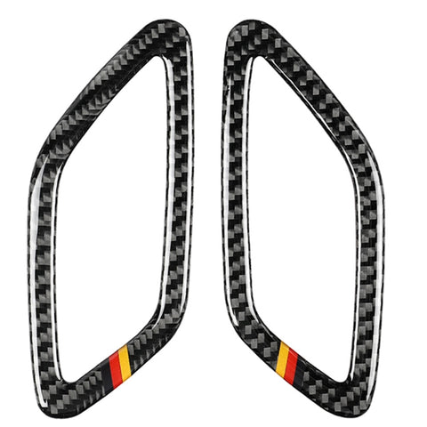 Adhésif décoratif pour support d'air pour croûte de couleur tedesco en fibre de carbone pour voiture pour Mercedes-Benz Classe A 2013-2018/CLA 2014-2018/GLA 2015-2018, guide de sortie d'air universel pour tableau de bord couleur allemande