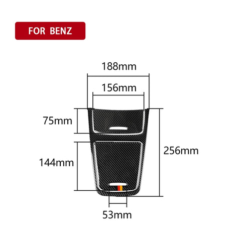 Adesivo decorativo per pannello di controllo centrale in colore tedesco in fibra di carbonio per auto per Mercedes-Benz Classe A 2013-2018/CLA 2013-2017/GLA 2013-2017, guida a destra e a sinistra universale, German Color Central Control Panel
