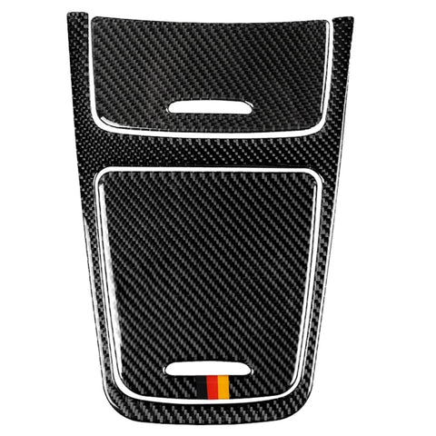 Adesivo decorativo per pannello di controllo centrale in colore tedesco in fibra di carbonio per auto per Mercedes-Benz Classe A 2013-2018/CLA 2013-2017/GLA 2013-2017, guida a destra e a sinistra universale, German Color Central Control Panel