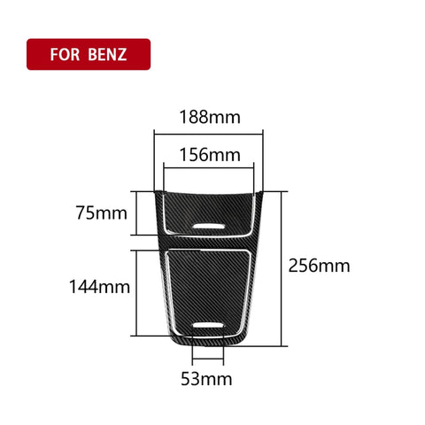 Adesivo decorativo per pannello di controllo centrale in tinta unita in fibra di carbonio per auto per Mercedes-Benz Classe A 2013-2018/CLA 2013-2017/GLA 2013-2017, guida a destra e a sinistra universale, Solid Color Central Control Panel