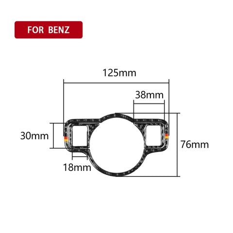 Adhésif décoratif pour interrupteur en teinte unitaire en fibre de carbone pour voiture D pour Mercedes-Benz Classe A 2013-2018/Classe B 2013-2018/Classe C 2007-2013, guide pour la sortie d'une voiture universelle, interrupteur de phare de couleur unie D