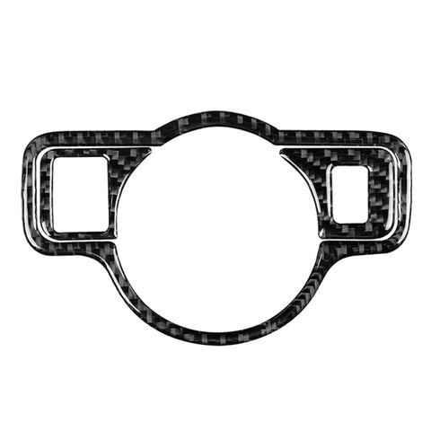 Autocollant décoratif pour interrupteur fari C en teinte unitaire en fibre de carbone pour voiture pour Mercedes-Benz Classe A 2013-2018/Classe B 2013-2018/Classe C 2007-2013, Guida a sinistra, Interrupteur de phare de couleur unie C