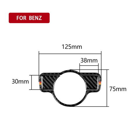 Autocollant décoratif pour interrupteur de couleur B en fibre de carbone pour voiture, pour Mercedes-Benz A 2013-2018/Classe B 2013-2018/Classe C 2007-2013, Guida a Sinistra, interrupteur de phare de couleur allemande B