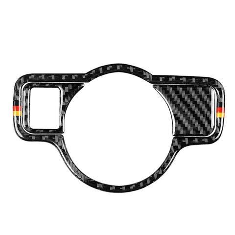 Interrupteur de couleur en fibre de carbone pour voiture, adhésif décoratif pour Mercedes-Benz Classe A 2013-2018/Classe B 2013-2018/Classe C 2007-2013, guide a sinistra, interrupteur de phare de couleur allemande A
