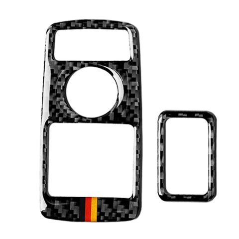 Adesivo decorativo per pannello alzacristallo per finestrini in colore tedesco in fibra di carbonio per auto per Mercedes-Benz Classe C 2010-2013/Classe E 2009-2015, guida a destra e a sinistra universale, German Color Window Lift Panel