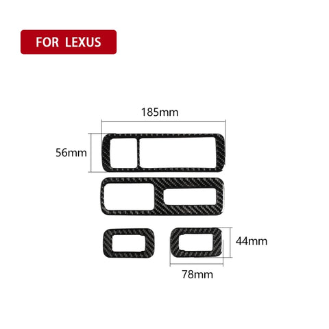 Adhésif décoratif pour lève-vitre pour les finitions en fibre de carbone pour voiture pour Lexus RX300 / 270 / 200T / 450h 2016-2019, guide de destra, lève-vitre