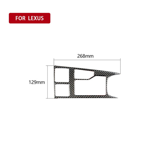 Adhésif décoratif pour panneau intégré en fibre de carbone pour voiture pour Lexus RX300 / 270 / 200T / 450h 2016-2019, guide de route, panneau d'engrenage
