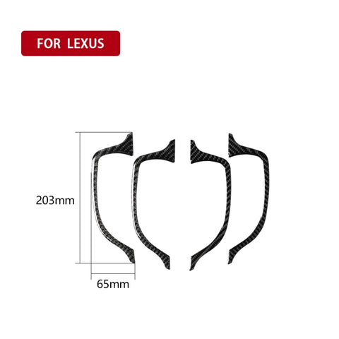 Adhésif décoratif pour poignée intérieure de porte en fibre de carbone pour voiture pour Lexus NX200 / 200t / 300h 2014-2021, guide de sortie et de direction universelle, poignée de porte intérieure