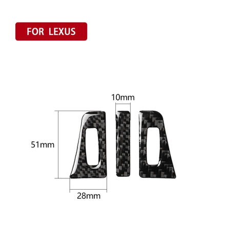Adhésif décoratif pour conduit d'air en fibre de carbone 3 en 1 pour Lexus NX200 / 200t / 300h 2014-2021, guide de sortie et de direction universel, sortie d'air