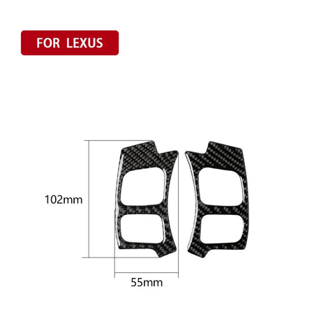 Adhésif décoratif pour volant pulsé en fibre de carbone pour voiture pour Lexus NX200 / 200t / 300h 2014-2021, guide vers l'avant et vers l'avant universel, bouton de volant