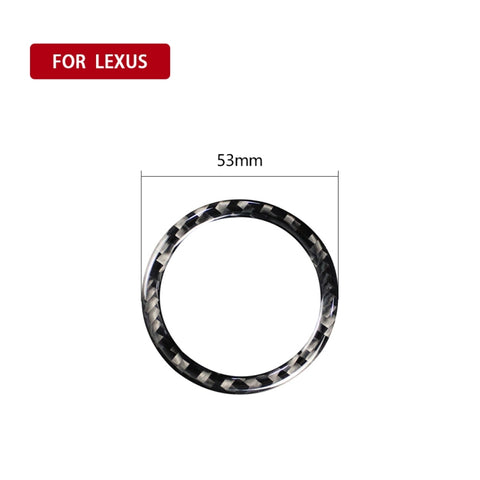 Adhésif décoratif de cerceau d'avion en fibre de carbone pour voiture pour Lexus IS250 300 350C 2006-2012, guide vers l'est et l'avant universel, cercle tarte