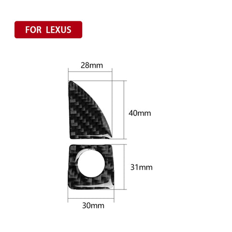 Adhésif décoratif pour interrupteur de porte-bagages en fibre de carbone pour voiture pour Lexus IS250 300 350C 2006-2012, guide de route, boîte à gants, conduite à droite