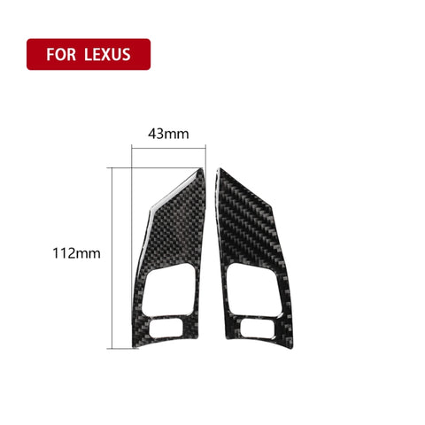 Adesivo decorativo pulsante B per volante in fibra di carbonio per auto per Lexus IS250 300 350C 2006-2012, guida a destra e a sinistra universale, Steering Wheel Button B