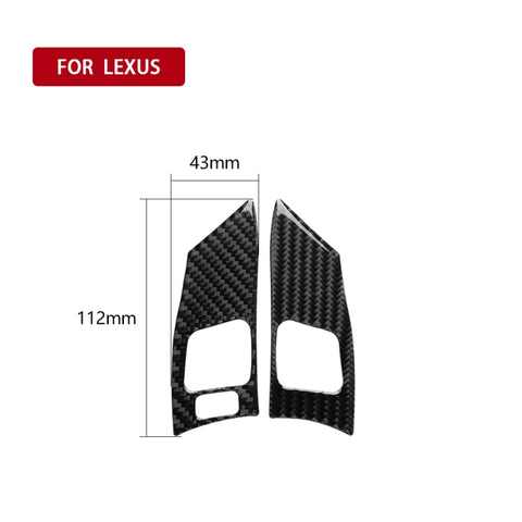 Bouton de volant en fibre de carbone pour voiture Un adhésif décoratif pour Lexus IS250 300 350C 2006-2012, guide vers l'avant et vers l'avant universel, bouton de volant A