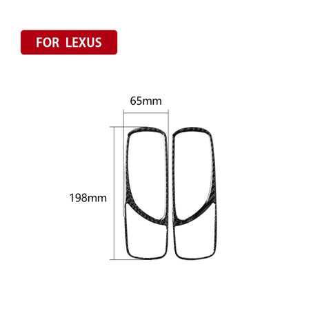Adesivo decorativo per maniglia della porta posteriore in fibra di carbonio per auto per Lexus IS250 300 350C 2006-2012, guida a destra e a sinistra universale, Rear Door Handle