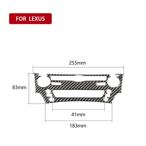 Adhésif décoratif pour panneau CD en fibre de carbone pour voiture pour Lexus IS250 300 350C 2006-2012, guide pour la sortie et la sinistre universelle, panneau CD