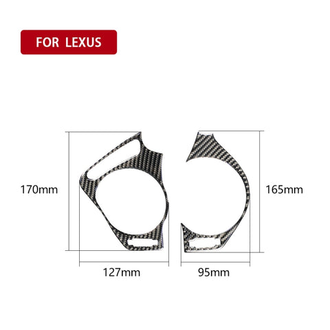 Adesivo decorativo per uscita aria grande sinistra e destra in fibra di carbonio per auto per Lexus IS250 300 350C 2006-2012, guida a destra, Big Left and Right Air Outlet, Right Drive