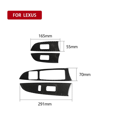 Adhésif décoratif pour ascenseur en verre pour fines fibres de carbone pour voiture pour Lexus IS250 300 350C 2006-2012, guide de destra, lève-vitre, conduite à droite
