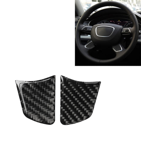Autocollant décoratif pour volant pulsé en fibre de carbone pour voiture, pour Audi A6 S6 C7 A7 S7 4G8 2012-2018, guide de sortie et de direction universel, bouton de volant
