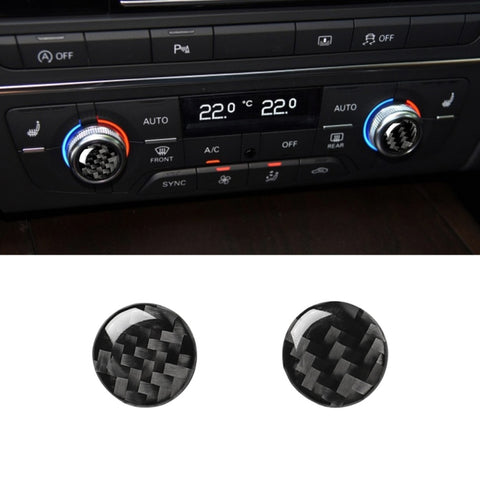 Adhésif décoratif pour air pulsé conditionné en fibre de carbone pour voiture pour Audi A6 S6 C7 A7 S7 4G8 2012-2018, guide pour la sortie et la sinistre universelle, bouton de climatisation