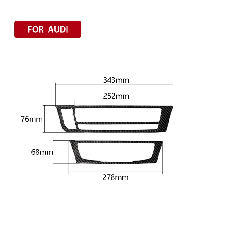 Car Carbon Fiber Air Conditioning CD Panel Decorative Sticker for Audi A6 S6 C7 A7 S7 4G8 2012-2018, Left Drive, Air Conditioning CD Panel, Left Drive