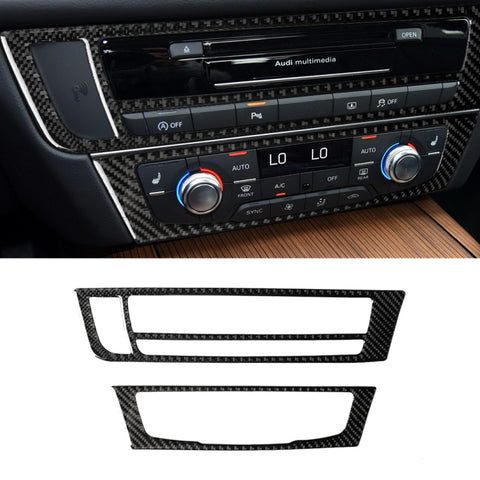 Adhésif décoratif pour panneau CD pour air conditionné en fibre de carbone pour voiture pour Audi A6 S6 C7 A7 S7 4G8 2012-2018, guide à sinistre, panneau CD de climatisation, conduite à gauche