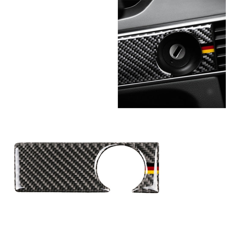 Car Carbon Fiber German Flag Color Keyhole Decorative Sticker for Audi A6 2005-2011, Left Drive, Keyhole, Left Drive