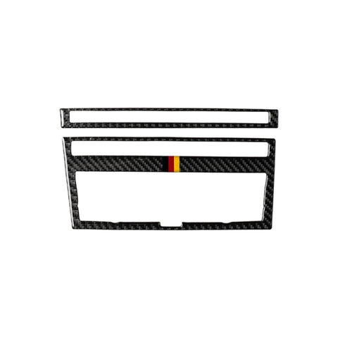 Adesivo decorativo per pannello CD con aria condizionata a colori per bandiera tedesca in fibra di carbonio per auto per Audi A6 2005-2011, guida a destra e a sinistra universale, German Air Conditioning CD