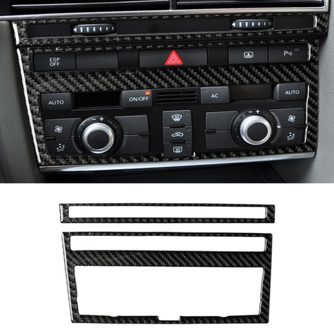 Adhésif décoratif pour panneau CD pour air conditionné en teinte unitaire en fibre de carbone pour voiture pour Audi A6 2005-2011, guide pour destra ea sinistra universale, CD de climatisation de couleur unie