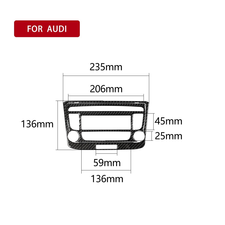 Car Carbon Fiber Air Conditioning CD Panel Decorative Sticker for Audi TT 8n 8J MK123 TTRS 2008-2014, Left and Right Drive Universal, B Style           ...