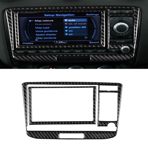 Adhésif décoratif pour panneau CD de l'air conditionné en fibre de carbone pour voiture pour Audi TT 8n 8J MK123 TTRS 2008-2014, guide pour destra ea sinistra universale, style A, panneau CD de climatisation A