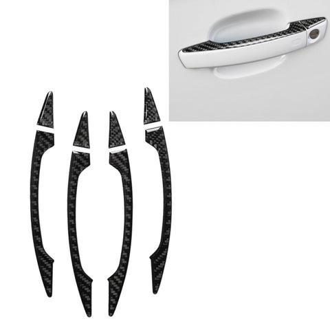Adhésif décoratif pour poignée extérieure pour porte en fibre de carbone de 4 pièces pour Audi A3 2014-2019, guide à destra et sinistra universel, poignée extérieure de porte