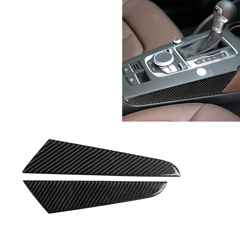 Adhésif décoratif pour panneau latéral en position de changement de couleur en fibre de carbone pour voiture pour Audi A3 2014-2019, guide à destra, panneau latéral de position de changement de vitesse, conduite à droite