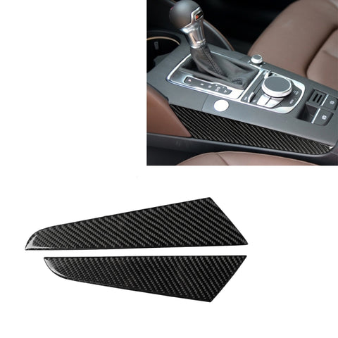 Adhésif décoratif pour panneau latéral en position de changement de couleur en fibre de carbone pour voiture pour Audi A3 2014-2019, guide vers le haut, panneau latéral de position de changement de vitesse, conduite à gauche