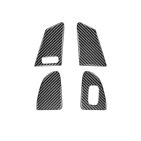 4 adesivi decorativi per pulsanti di sollevamento finestrini per auto in fibra di carbonio per Volvo V60 / XC60 2010-2017 / S60 2010-2018, guida a sinistra, Window Lifting Button, Left Drive C - Novalix Store