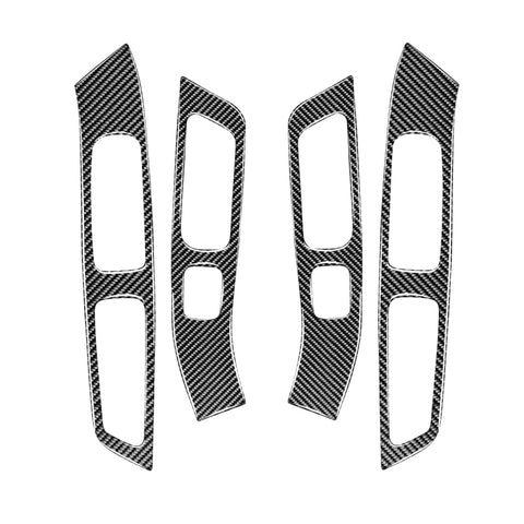 4 adesivi decorativi per pannelli di sollevamento finestrini per auto in fibra di carbonio per Volvo V60 2010-2017 / S60 2010-2018, guida a destra e a sinistra universale, Window Lifting Panel - Novalix Store