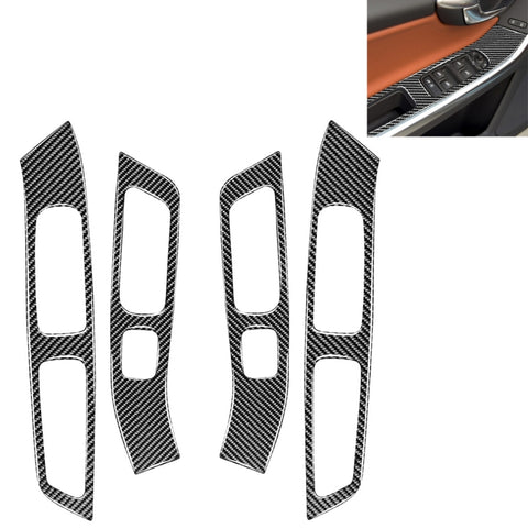 4 adesivi decorativi per pannelli di sollevamento finestrini per auto in fibra di carbonio per Volvo V60 2010-2017 / S60 2010-2018, guida a destra e a sinistra universale, Window Lifting Panel - Novalix Store