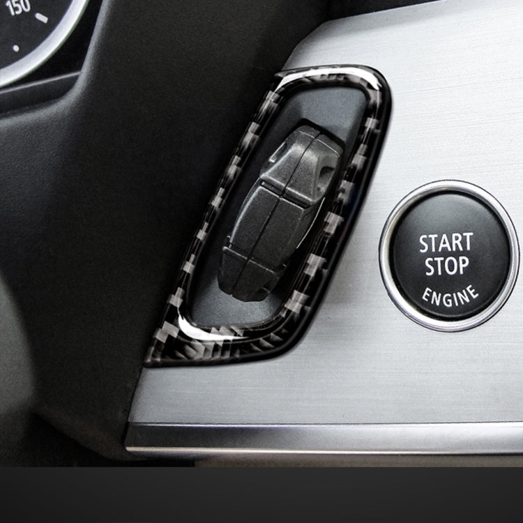 Car Carbon Fiber Solid Color Key Hole Decorative Sticker for BMW E70 X5 / E71 X6 2009-2013, Left Drive, Key Hole