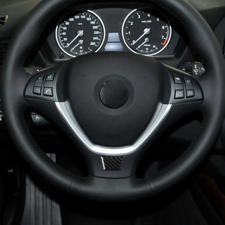 Car Carbon Fiber Solid Color Steering Wheel Decorative Sticker for BMW E70 X5 / E71 X6 2008-2013, Left and Right Drive Universal, Steering Wheel