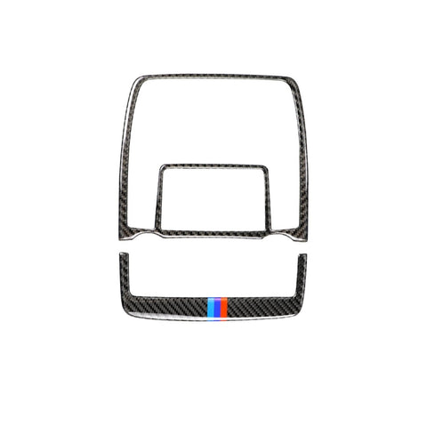 Adhésif décoratif pour lampe de lecture tricolore en fibre de carbone 2 en 1 pour BMW E70 X5 / E71 X6 2008-2013, guide pour destra ea sinistra universale, lampe de lecture (tricolore)