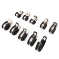 10 PCS Car Rubber Cushion Pipe Clamps Stainless Steel Clamps, Size: 11/8 inch (35mm), Size: 11/8 inch (35mm)