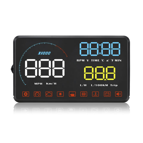 A9 Display Head Up montato su veicolo HUD OBD2 universale da 5,5 pollici, A9(Blue), A9(Yellow)